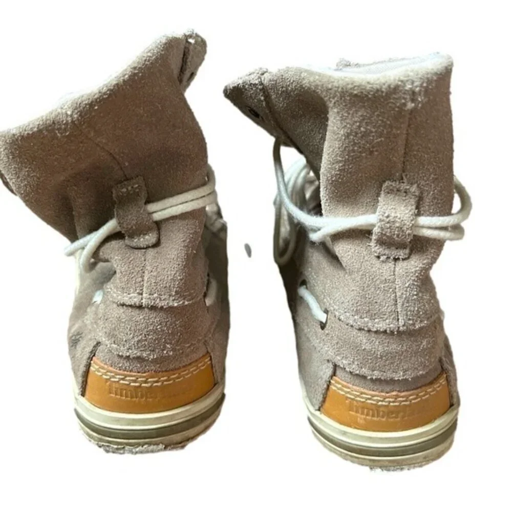 Timberland Boys Earthkeepers Gray Suede Boots Shoes size 1 School Fall